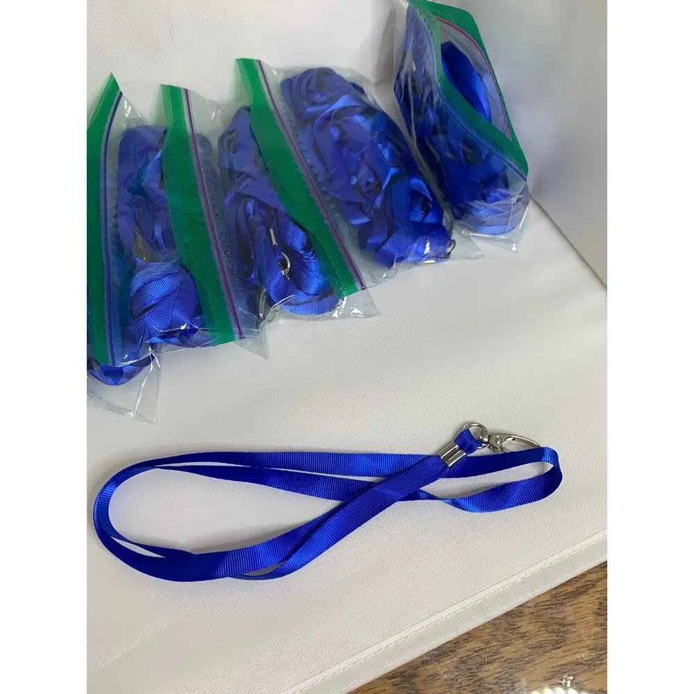 10 Count Blue Lanyard with Clip 17